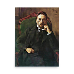 Anton Chekhov poster on a plain backdrop in size 18"x24".