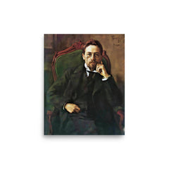 Anton Chekhov poster on a plain backdrop in size 8"x10".