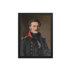 Anton Frederik Tscherning framed print on a plain backdrop in size 12"x16".