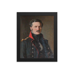 Anton Frederik Tscherning framed print on a plain backdrop in size 8"x10".