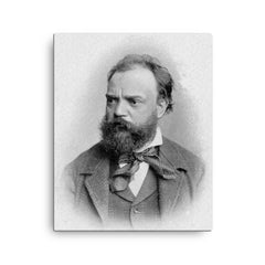 Antonin Dvorak canvas print on a plain backdrop in size 16"x20".