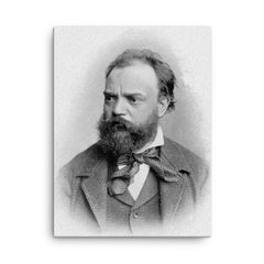 Antonin Dvorak canvas print on a plain backdrop in size 18"x24".