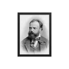 Antonin Dvorak framed print on a plain backdrop in size 12"x16".