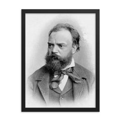 Antonin Dvorak framed print on a plain backdrop in size 18"x24".