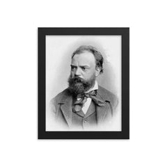 Antonin Dvorak framed print on a plain backdrop in size 8"x10".