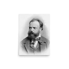 Antonin Dvorak poster on a plain backdrop in size 12"x16".