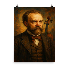 Antonin Dvorak poster on a plain backdrop in size 8"x10".