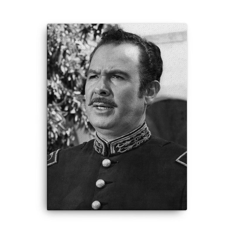 Antonio Aguilar canvas print on a plain backdrop in size 18