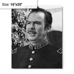 Antonio Aguilar metal print on a plain backdrop in size 16"x20".