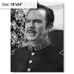 Antonio Aguilar metal print on a plain backdrop in size 18"x24".