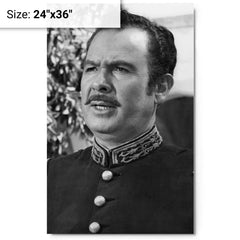 Antonio Aguilar metal print on a plain backdrop in size 24"x36".