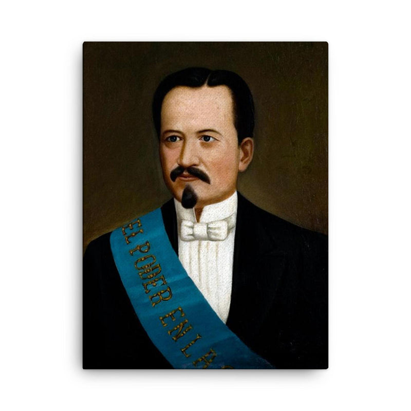 Antonio Borrero canvas print on a plain backdrop in size 18