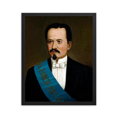 Antonio Borrero framed print on a plain backdrop in size 16"x20".