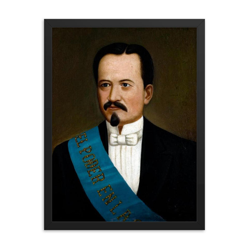 Antonio Borrero framed print on a plain backdrop in size 18