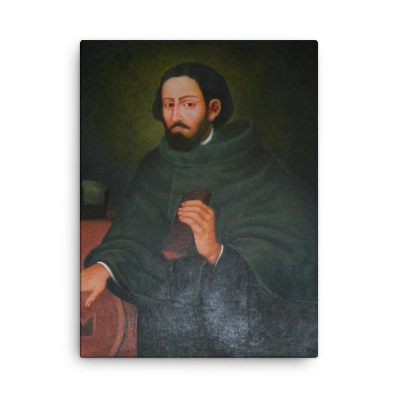Antonio de Morga canvas print on a plain backdrop in size 18
