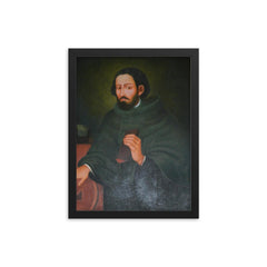 Antonio de Morga framed print on a plain backdrop in size 12"x16".