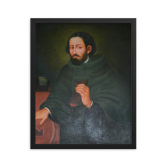 Antonio de Morga framed print on a plain backdrop in size 16"x20".