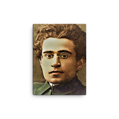 Antonio Gramsci canvas print on a plain backdrop in size 12"x16".