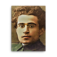 Antonio Gramsci canvas print on a plain backdrop in size 18"x24".