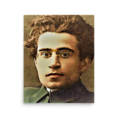 Antonio Gramsci poster on a plain backdrop in size 16"x20".