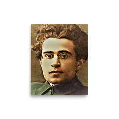 Antonio Gramsci poster on a plain backdrop in size 8"x10".