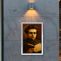 Antonio Gramsci prison notebook close up portrait poster 2