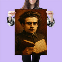 Antonio Gramsci prison notebook close up portrait poster 3