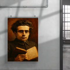 Antonio Gramsci prison notebook close up portrait poster 4