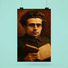 Antonio Gramsci prison notebook close up portrait poster 6
