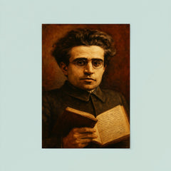 Antonio Gramsci prison notebook close up portrait poster 8