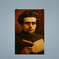 Antonio Gramsci prison notebook close up portrait poster 9