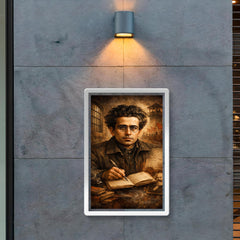 Antonio Gramsci prison notebook portrait poster 2