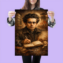 Antonio Gramsci prison notebook portrait poster 3