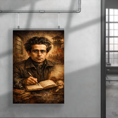 Antonio Gramsci prison notebook portrait poster 4