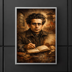 Antonio Gramsci prison notebook portrait poster 5
