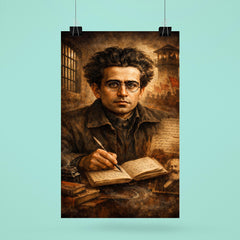 Antonio Gramsci prison notebook portrait poster 6