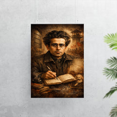 Antonio Gramsci prison notebook portrait poster 7