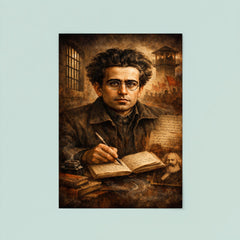 Antonio Gramsci prison notebook portrait poster 8