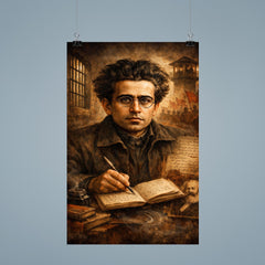 Antonio Gramsci prison notebook portrait poster 9