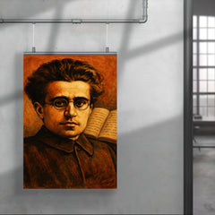 Antonio Gramsci prison notebooks close up portrait poster 4
