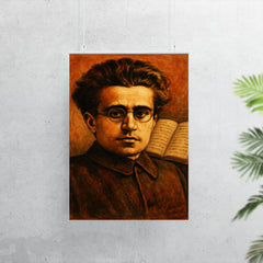 Antonio Gramsci prison notebooks close up portrait poster 7