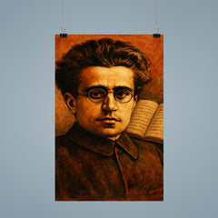 Antonio Gramsci prison notebooks close up portrait poster 9
