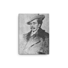 Antonio Labriola canvas print on a plain backdrop in size 12"x16".