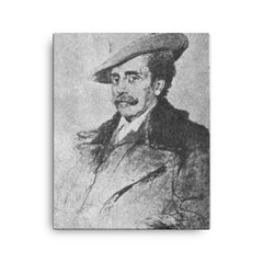 Antonio Labriola canvas print on a plain backdrop in size 16"x20".