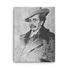 Antonio Labriola canvas print on a plain backdrop in size 18"x24".