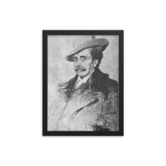 Antonio Labriola framed print on a plain backdrop in size 12"x16".