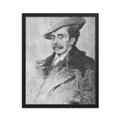 Antonio Labriola framed print on a plain backdrop in size 16"x20".
