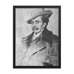 Antonio Labriola framed print on a plain backdrop in size 18"x24".