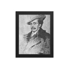 Antonio Labriola framed print on a plain backdrop in size 8"x10".