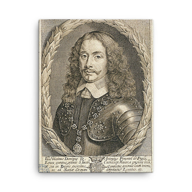 Antonio Pimentel do Prado canvas print on a plain backdrop in size 18